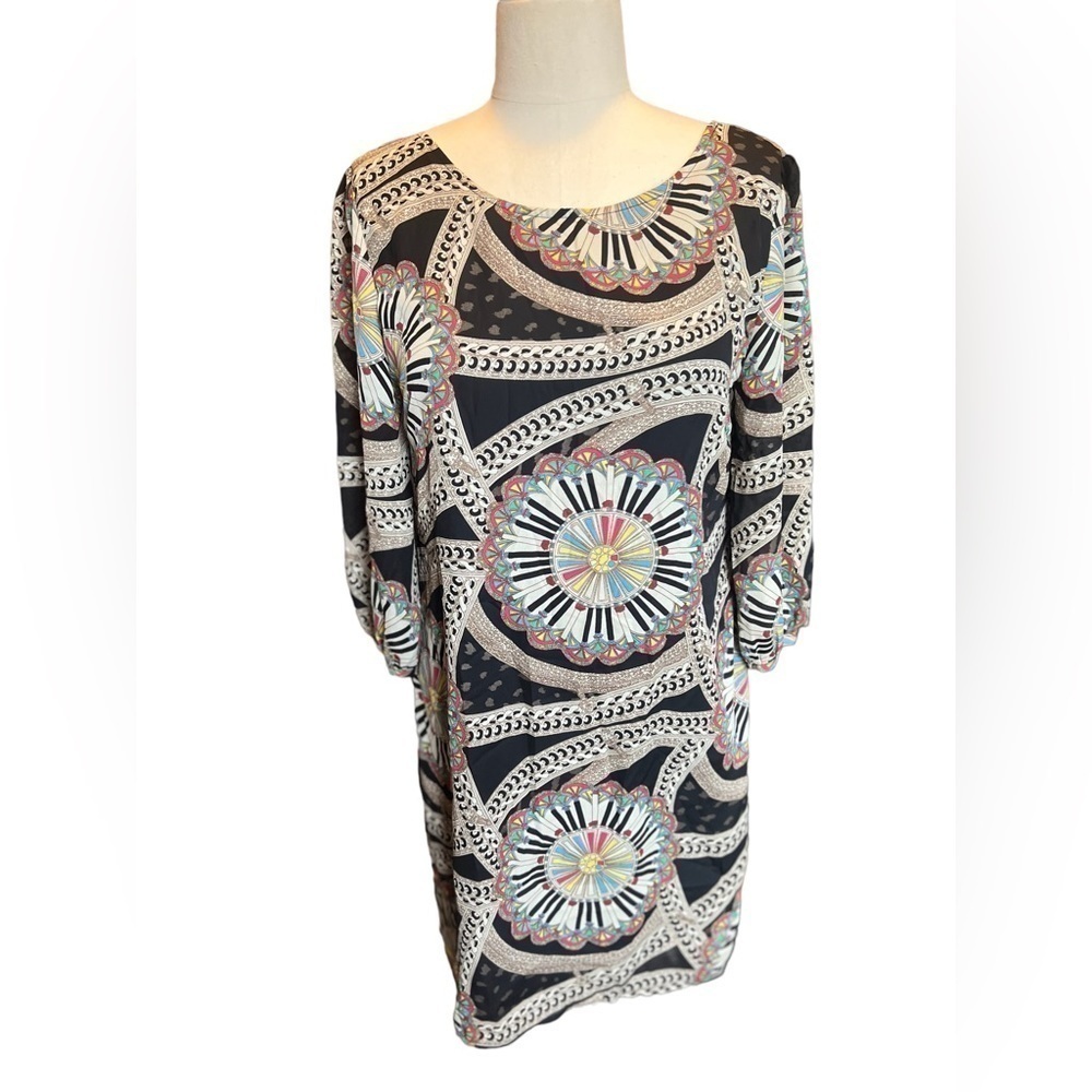 ANTHROPOLOGIE Tulle mini geometric dress